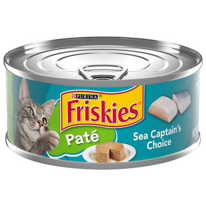 Purina Friskies Pate Wet Cat Food, Sea Captain's Choice - 5.5 oz. Can