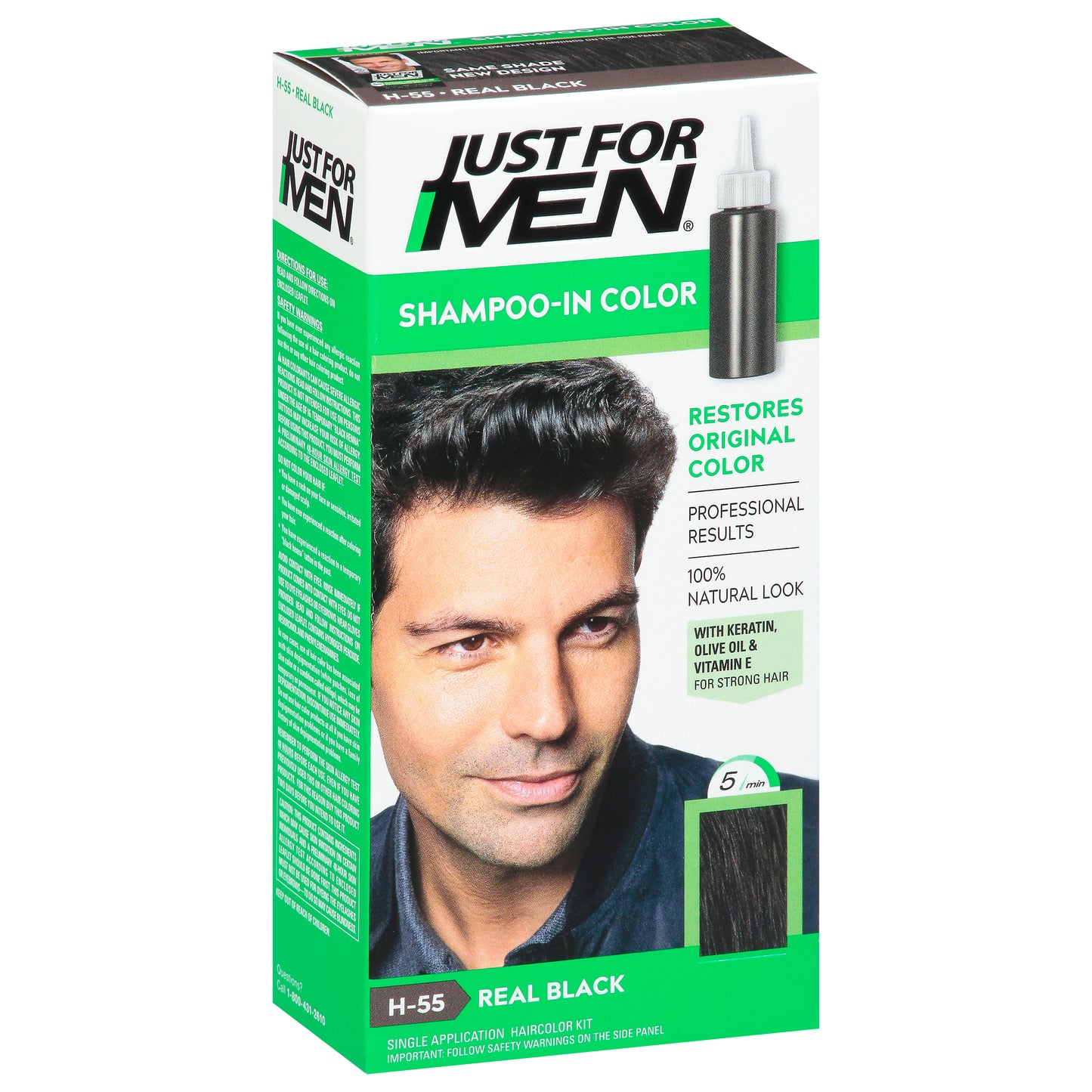 Just For Men Real Black H-55 Shampoo-In Color 1 ea