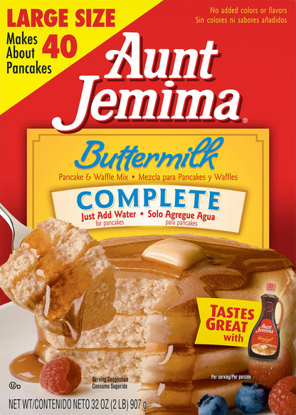 Aunt Jemima Large Size Complete Buttermilk Pancake & Waffle Mix 32 oz