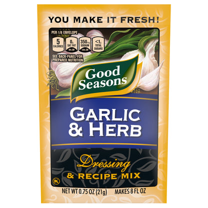 Good Seasons Garlic & Herb Dry Salad Dressing and Recipe Mix, .75 oz Packet