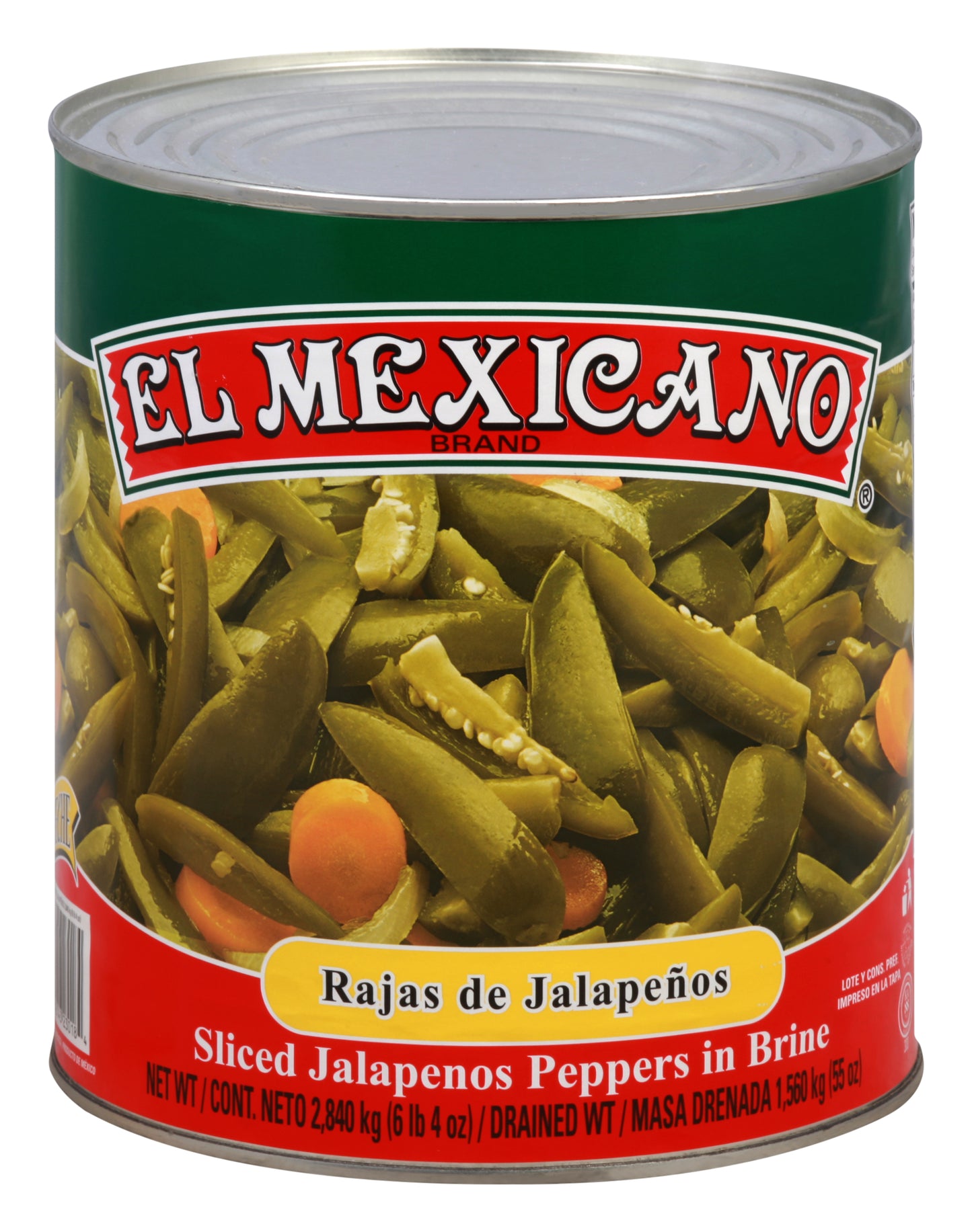 El Mexicano Jalapenos Peppers 2840 kg