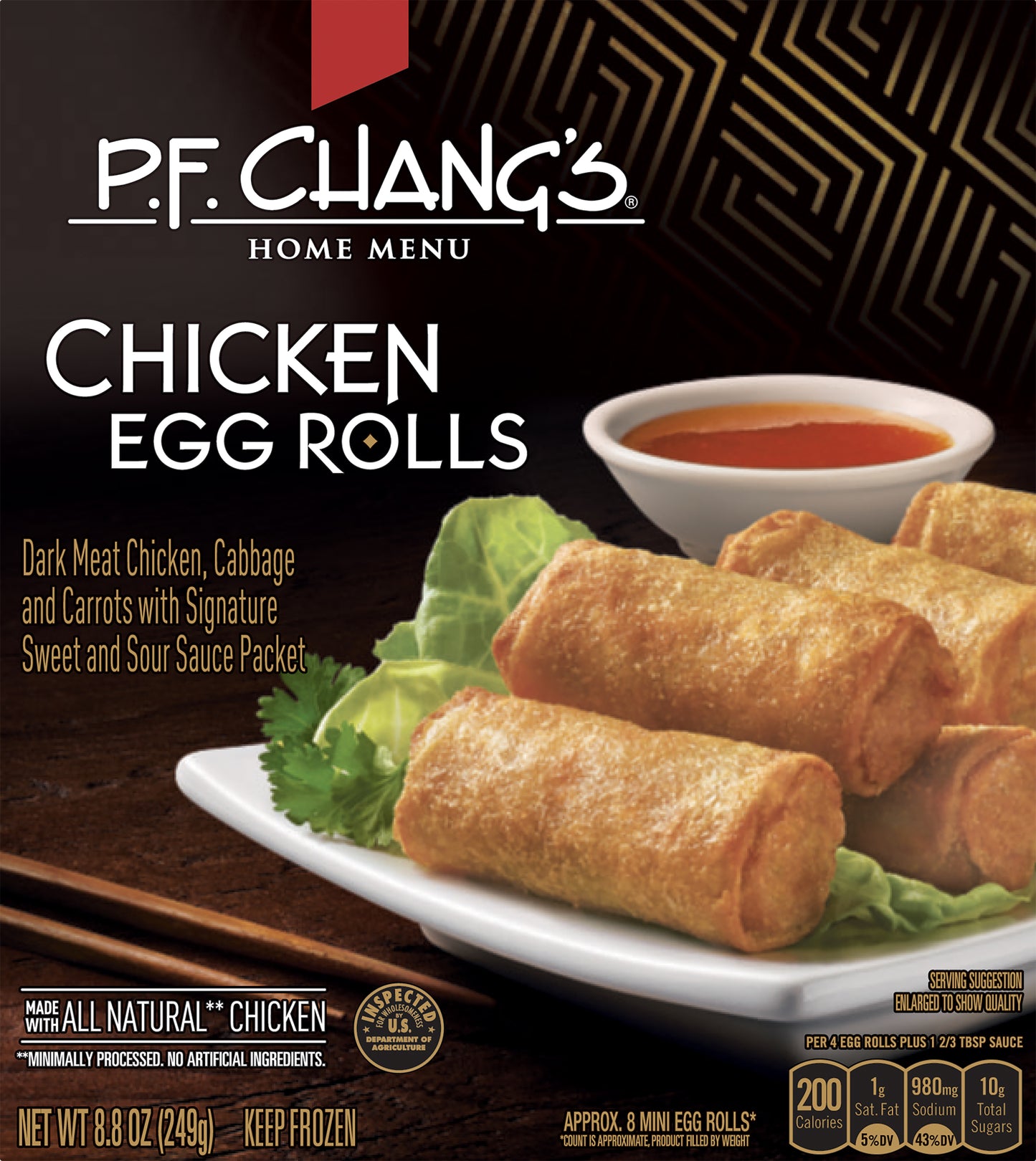 P.F. Chang's Home Menu Chicken Egg Rolls 8.8 oz
