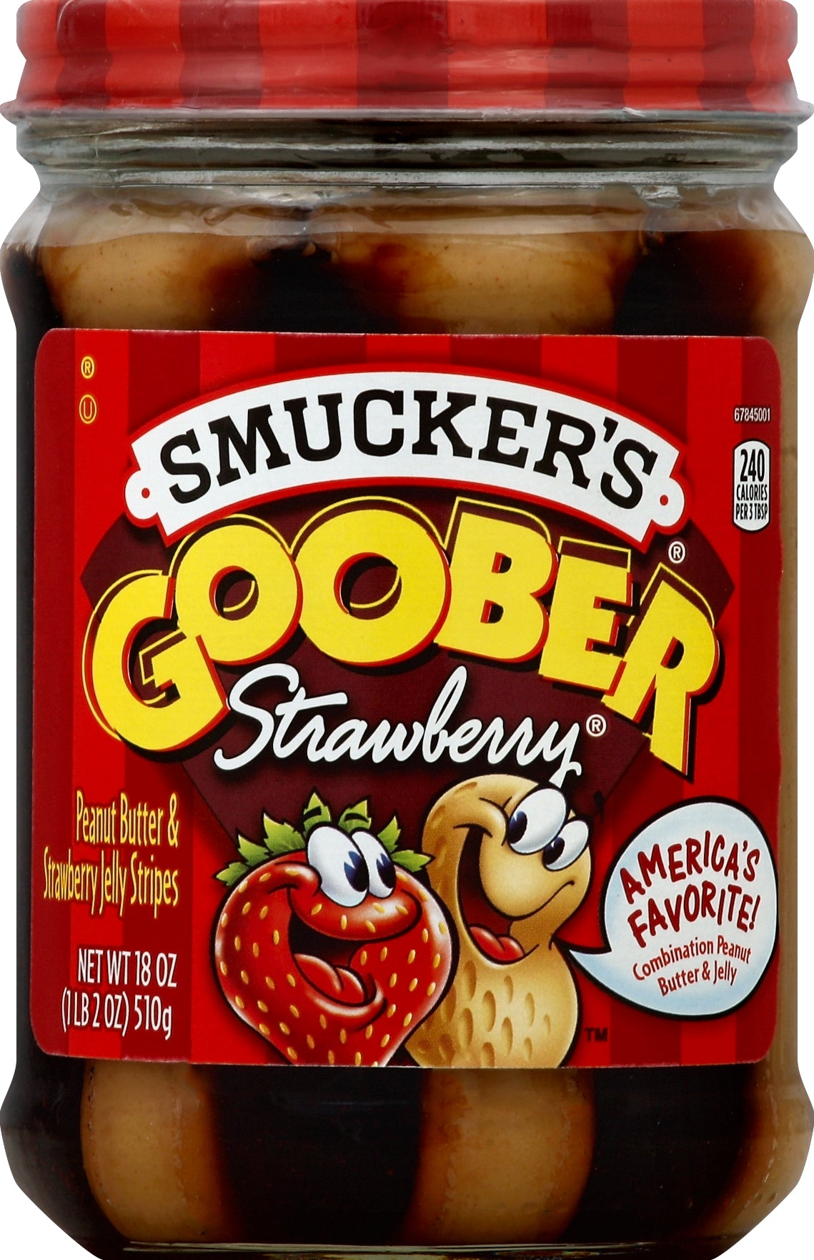 Smucker's Peanut Butter & Strawberry Jelly Stripes 18 oz