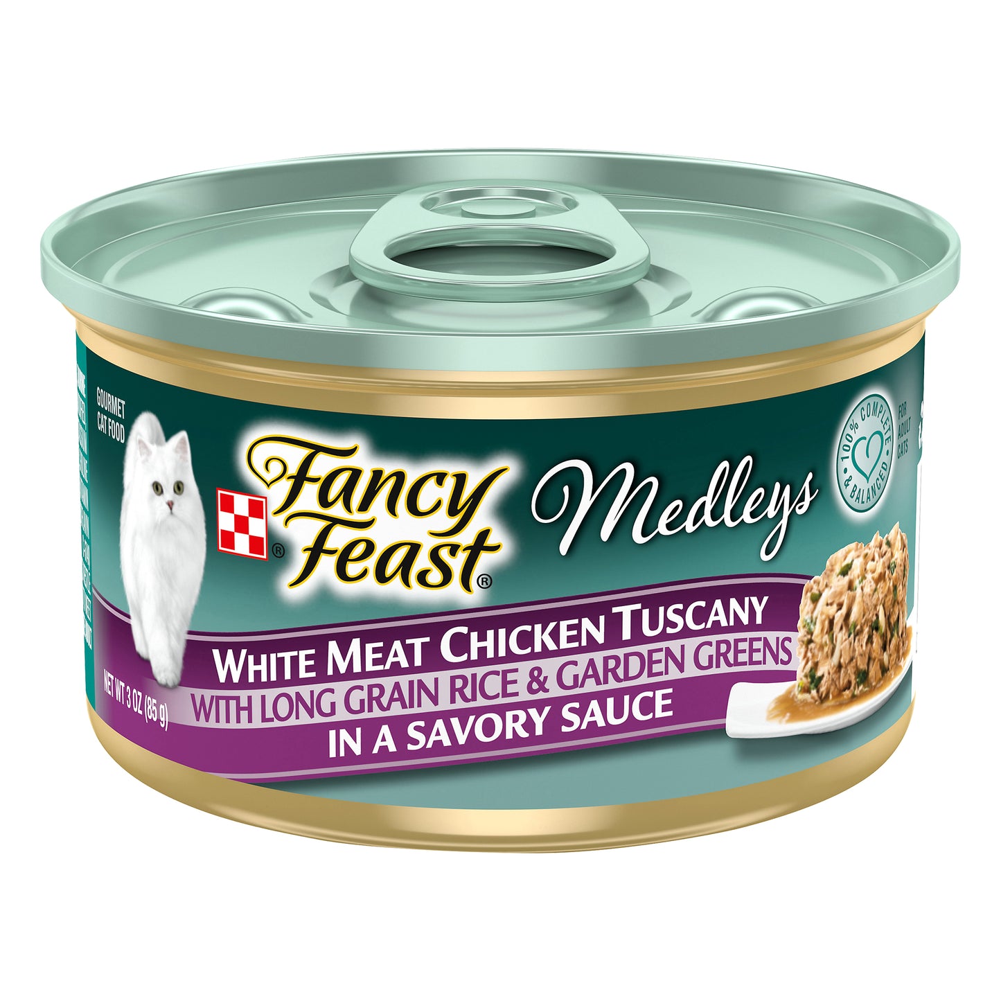 Purina Fancy Feast Wet Cat Food, Medleys White Meat Chicken Tuscany With Long Grain Rice & Greens -