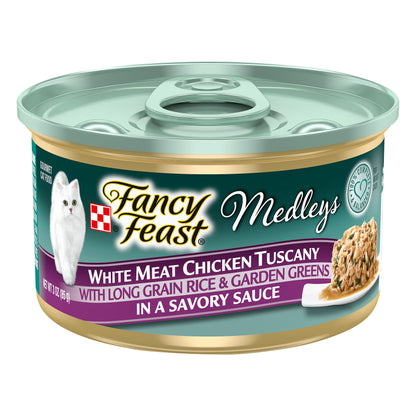 Purina Fancy Feast Wet Cat Food, Medleys White Meat Chicken Tuscany With Long Grain Rice & Greens -
