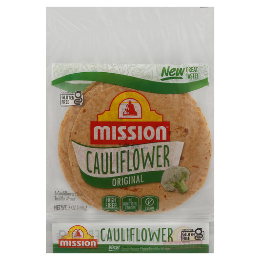 Mission Cauliflower Original Tortilla Wraps 6 ea Bag