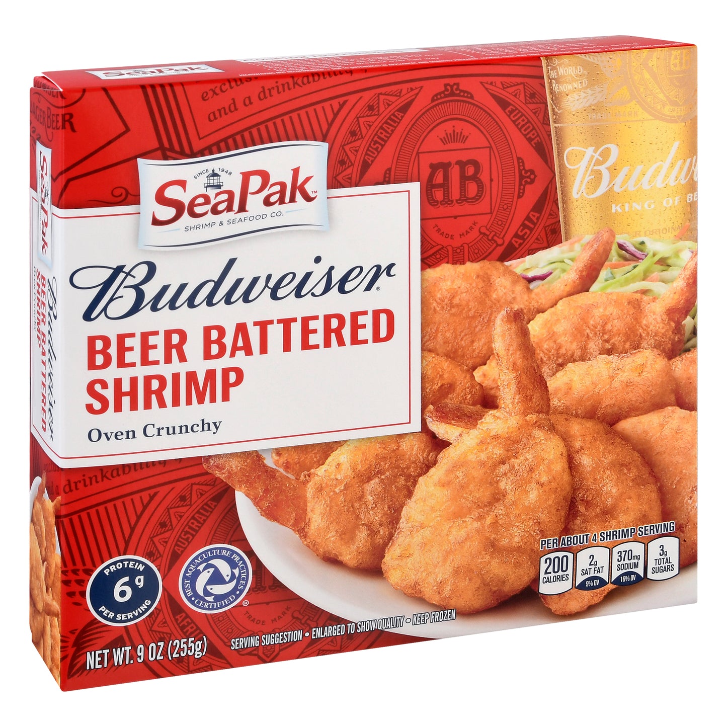 SeaPak Budweiser Oven Crunchy Beer Battered Shrimp 9 oz