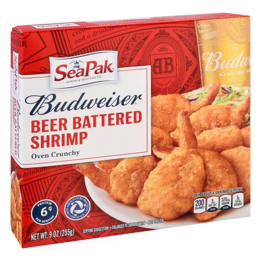 SeaPak Budweiser Oven Crunchy Beer Battered Shrimp 9 oz