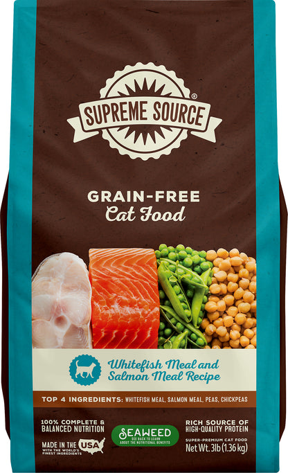 Supreme Source® Grain-Free Whitefish Meal and Salmon Meal Recipe Cat Food 3 lb. Bag