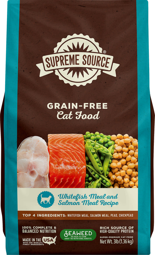 Supreme Source® Grain-Free Whitefish Meal and Salmon Meal Recipe Cat Food 3 lb. Bag