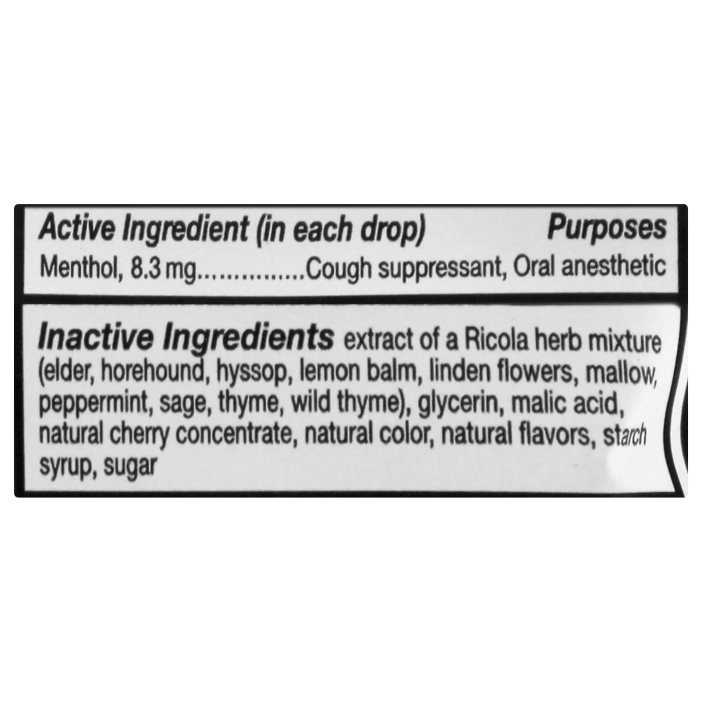 Ricola Dual Action Drops Swiss Cherry Cough Suppressant Drops 19 ea