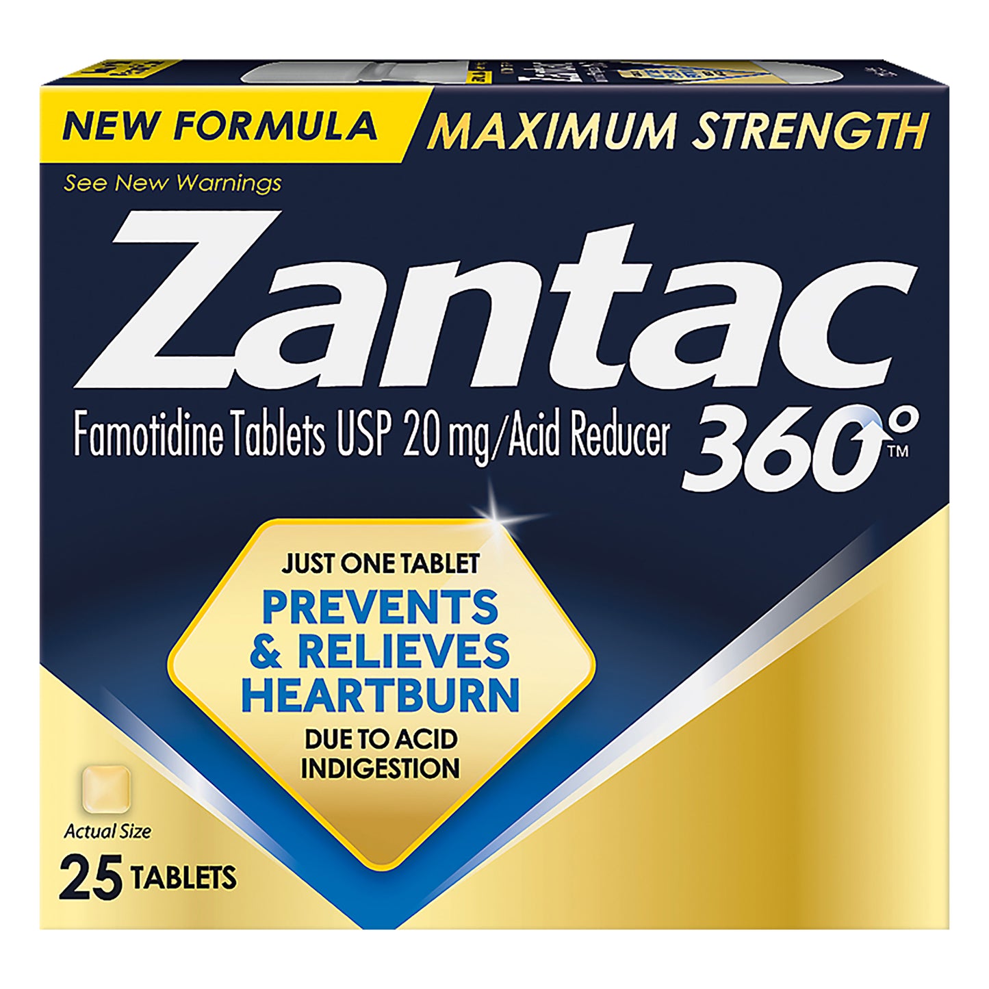 Zantac 360 Tablets Maximum Strength 20 mg Acid Reducer 25 ea