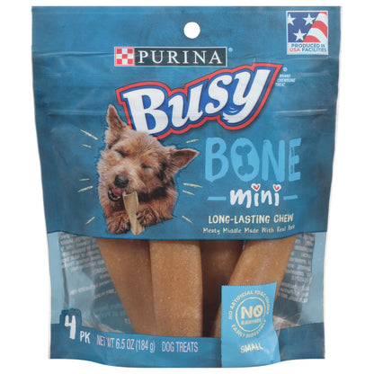 Busy 4 Pack Small Mini Bone Dog Treats 6.5 oz