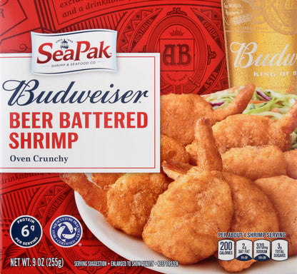 SeaPak Budweiser Oven Crunchy Beer Battered Shrimp 9 oz