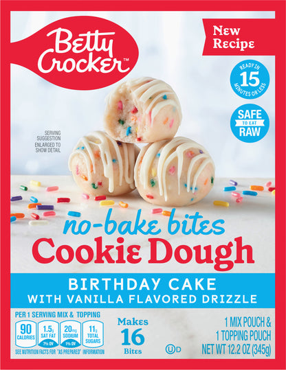 Betty Crocker Birthday Cake No-Bake Cookie Dough, 12.2 oz