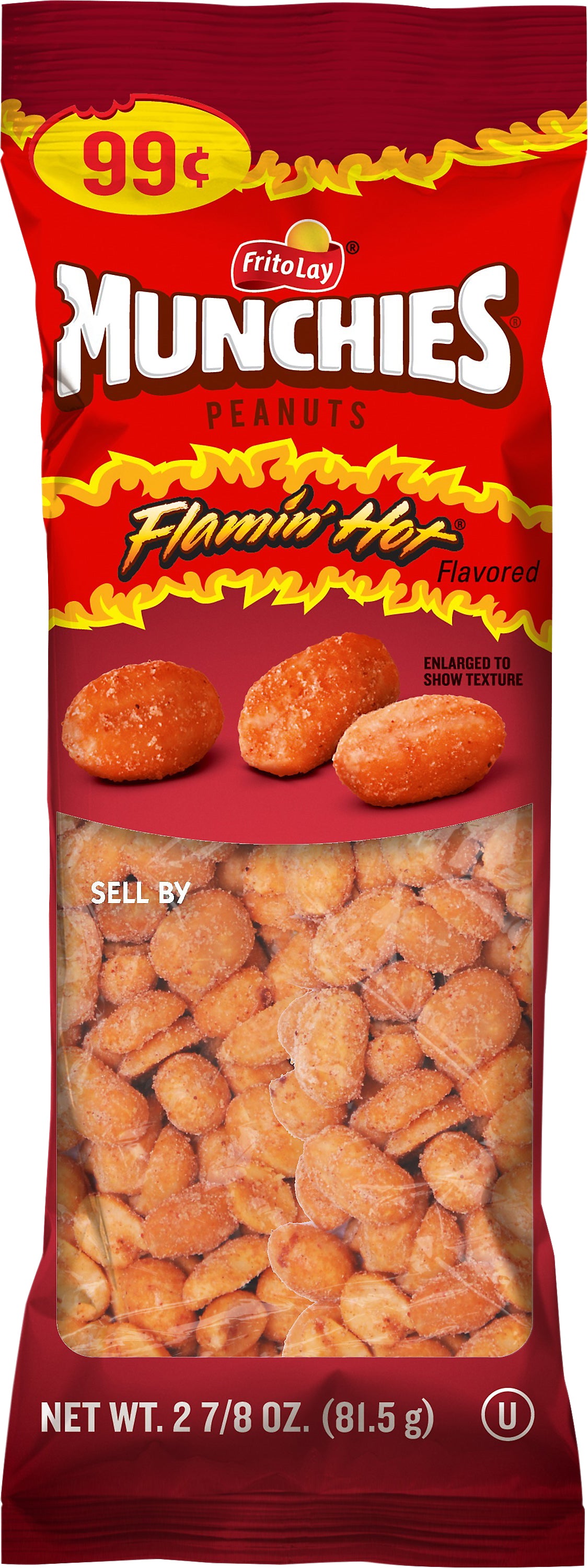 Munchies Flamin' Hot Flavored Peanuts 2.88 oz