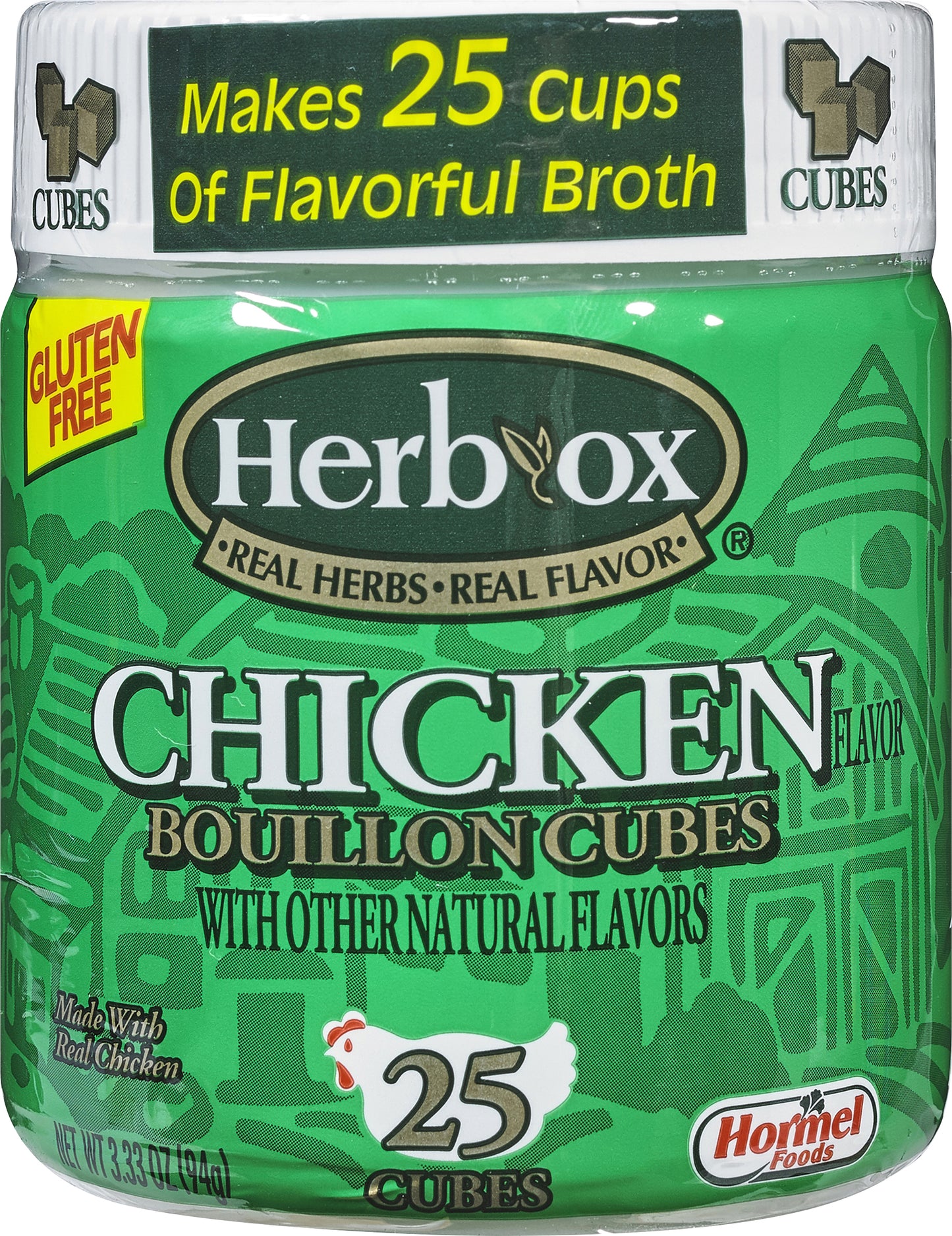 Herb Ox Chicken Flavor Bouillon Cubes 25 ea