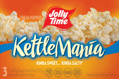 Jolly Time KettleMania Microwave Popcorn 3 ea