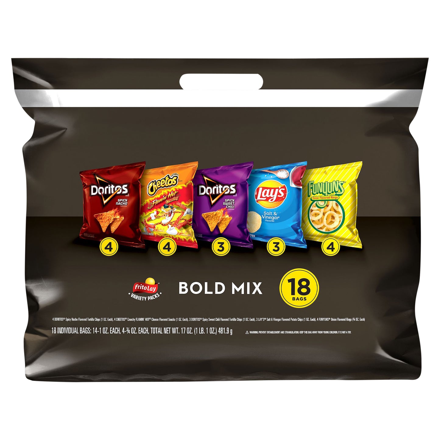Frito Lay Snacks Bold Mix Variety 17 Oz 18 Count