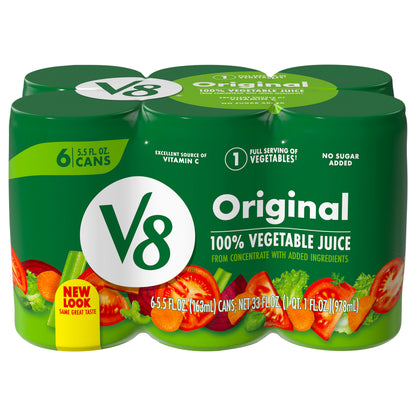 V8 Original 100% Vegetable Juice 6 - 5.5 fl oz Cans