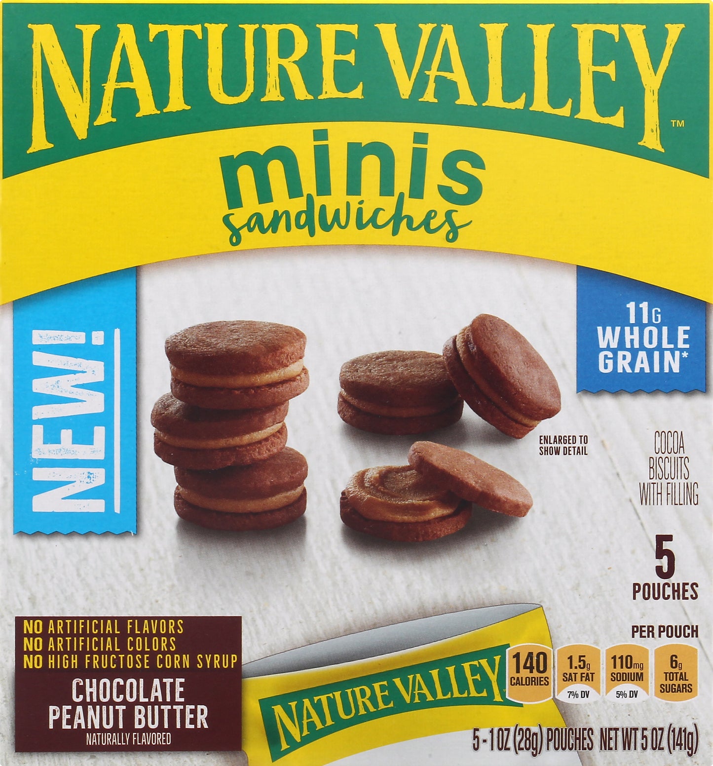 Nature Valley Minis Chocolate Peanut Butter Sandwiches 5 ea