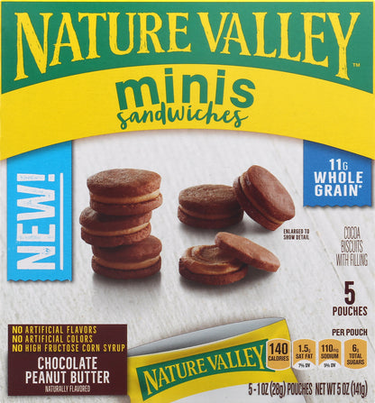 Nature Valley Minis Chocolate Peanut Butter Sandwiches 5 ea