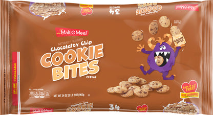 Malt O Meal Cookie Bites Super Size Chocolatey Chip Cereal 34 oz