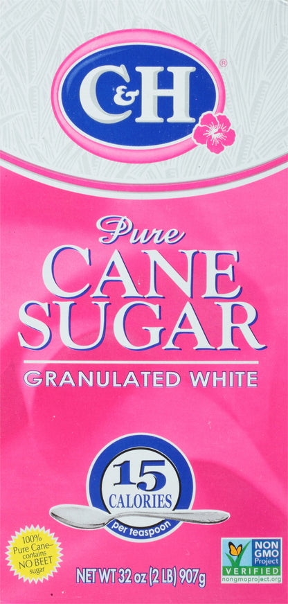 C&H® Pure Cane Granulated White Sugar 32 oz. Box