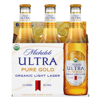 Michelob Ultra Pure Gold Organic Light Lager Beer 6 ea