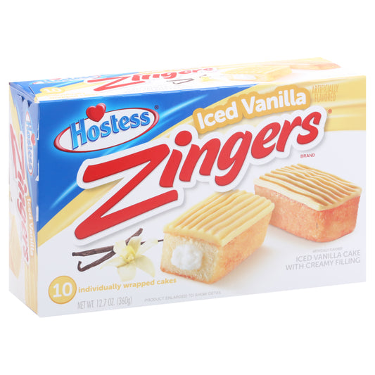 Hostess Zingers 10 Pack Iced Vanilla Cakes 10 ea