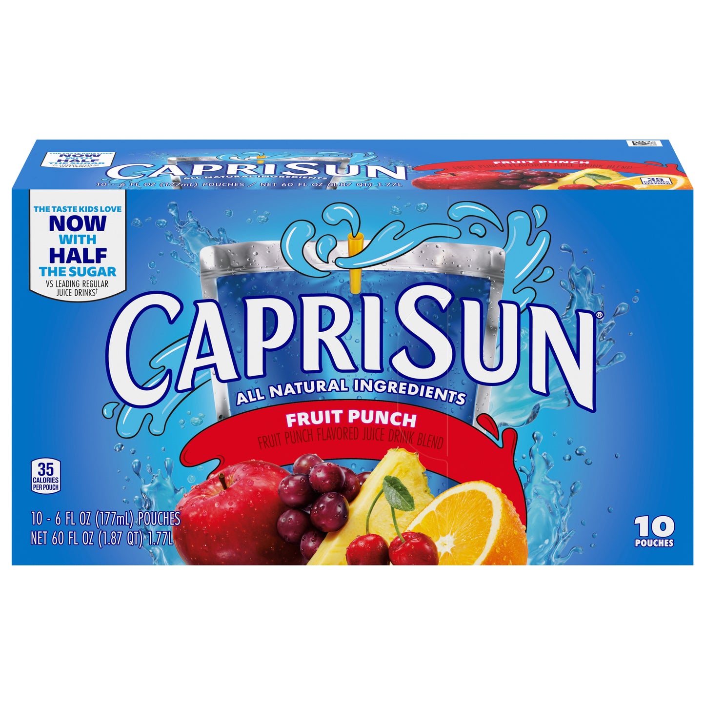Capri Sun Fruit Punch Juice Drink Blend 10 - 6 fl oz Pouches