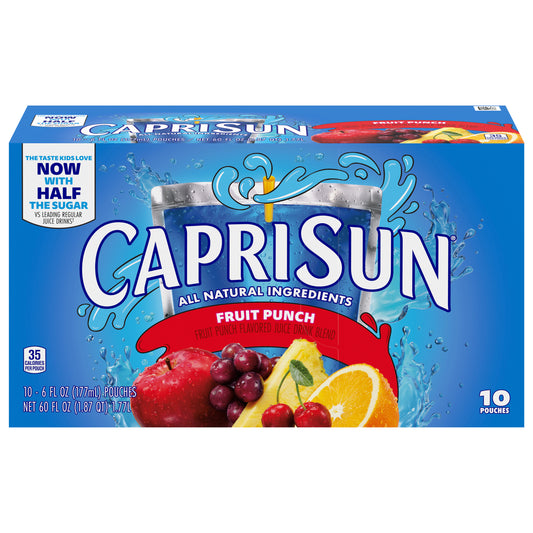Capri Sun Fruit Punch Juice Drink Blend 10 - 6 fl oz Pouches