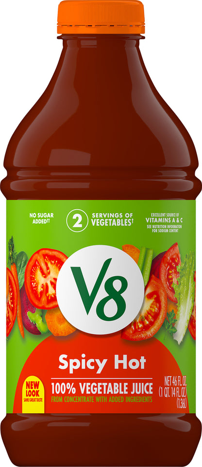 V8 Spicy Hot 100% Vegetable Juice 46 fl oz