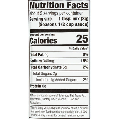 McCormick® Italian Mushroom Spaghetti Sauce Mix 1.5 oz. Packet