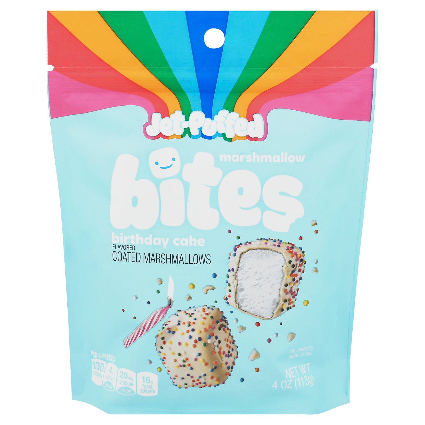 Jet-Puffed Coated Birthday Cake Flavored Marshmallow Bites 4 oz