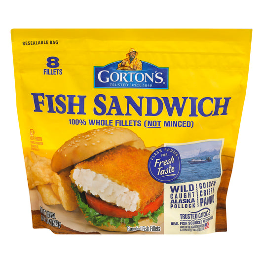 Gorton's Fish Sandwich Fish Sandwich Fish Fillets 8 ea