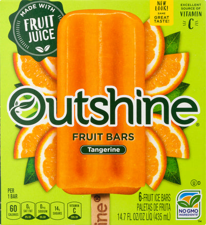 Outshine Tangerine Fruit Ice Bars 6 ea