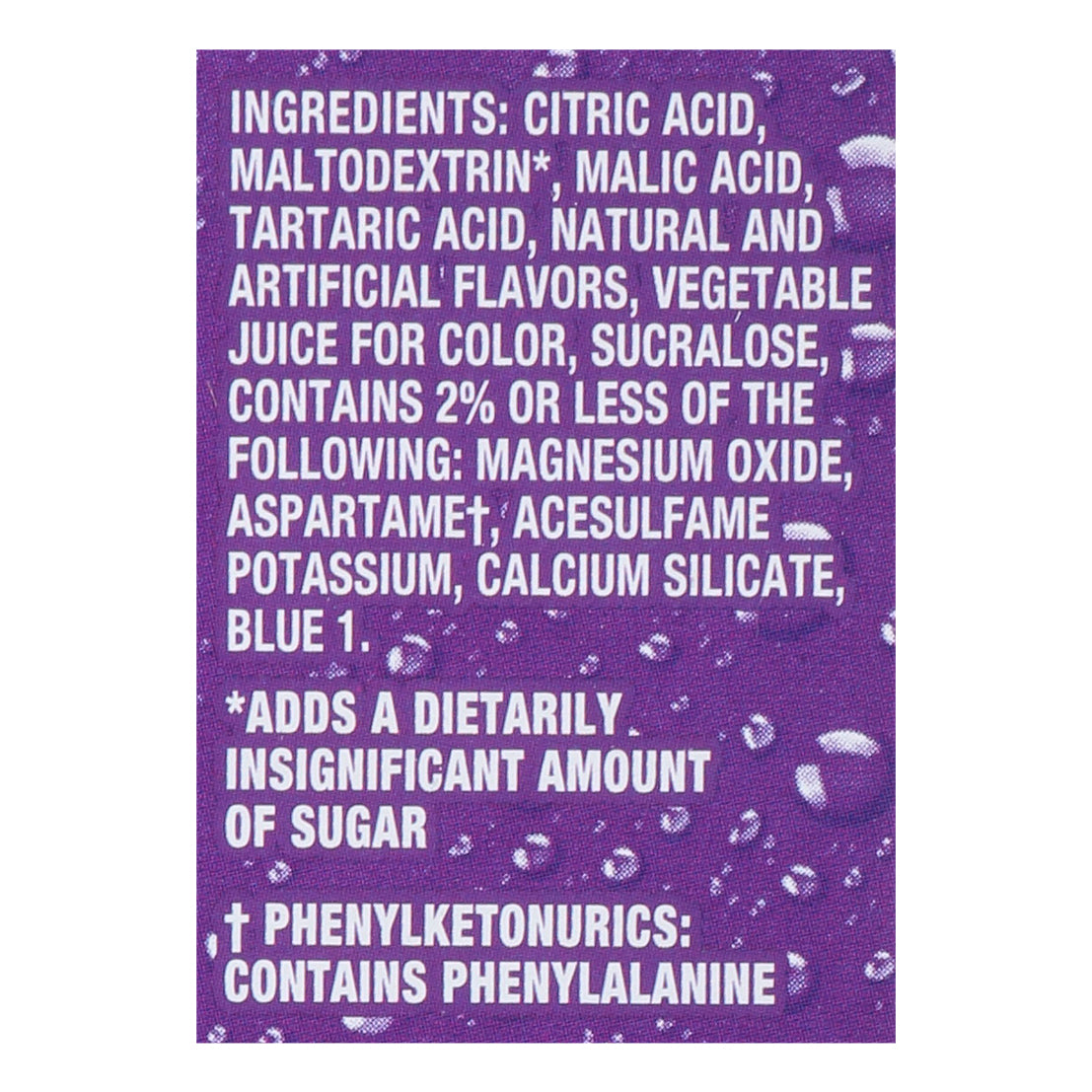 Sunkist Singles to Go! Zero Sugar Grape Drink Mix 6 Sticks