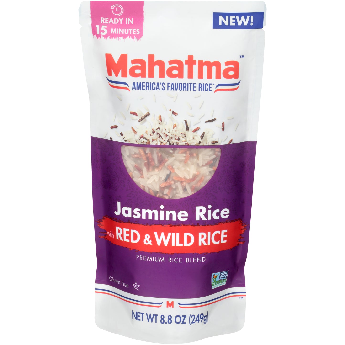 Mahatma™ Jasmine Rice with Red & Wild Rice Premium Rice Blend 8.8 oz. Bag