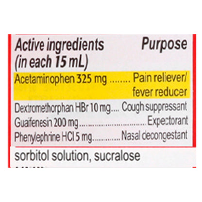 Tylenol For Adults Severe Warming Honey Lemon Cold + Flu 8 oz