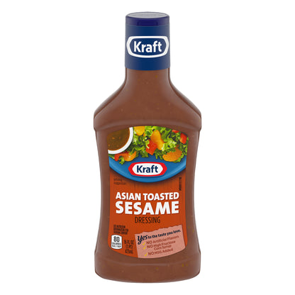 Kraft Asian Toasted Sesame Salad Dressing, 16 fl oz Bottle