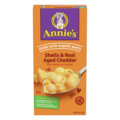 Annie's Shells & Real Aged Cheddar Macaroni & Cheese 6 oz