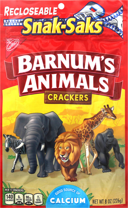 Barnums Animals Snak-Saks Crackers 8 oz