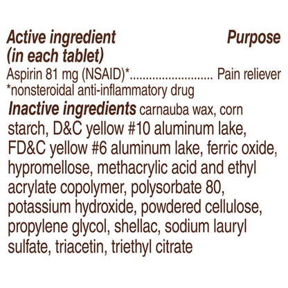 Bayer Tablets 81 Mg Low Dose Pain Reliever 32 ea