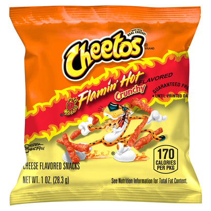 Cheetos Crunchy Cheese Flavored Snacks Flamin' Hot Flavor 1 Oz