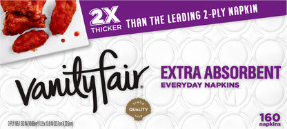Vanity Fair Extra Absorbent 2-Ply Everyday Napkins 160 ea