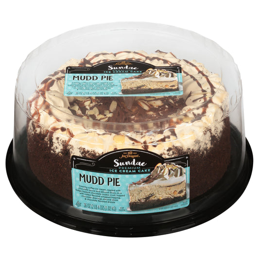 Jon Donaire™ Sundae Mudd Pie 8" Premium Ice Cream Cake 2.25 lb. Clamshell