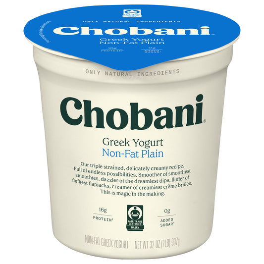 Chobani Greek Non-Fat Plain Yogurt 32 oz