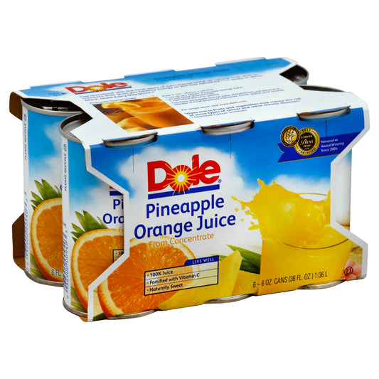 Dole 100% Juice 6 ea