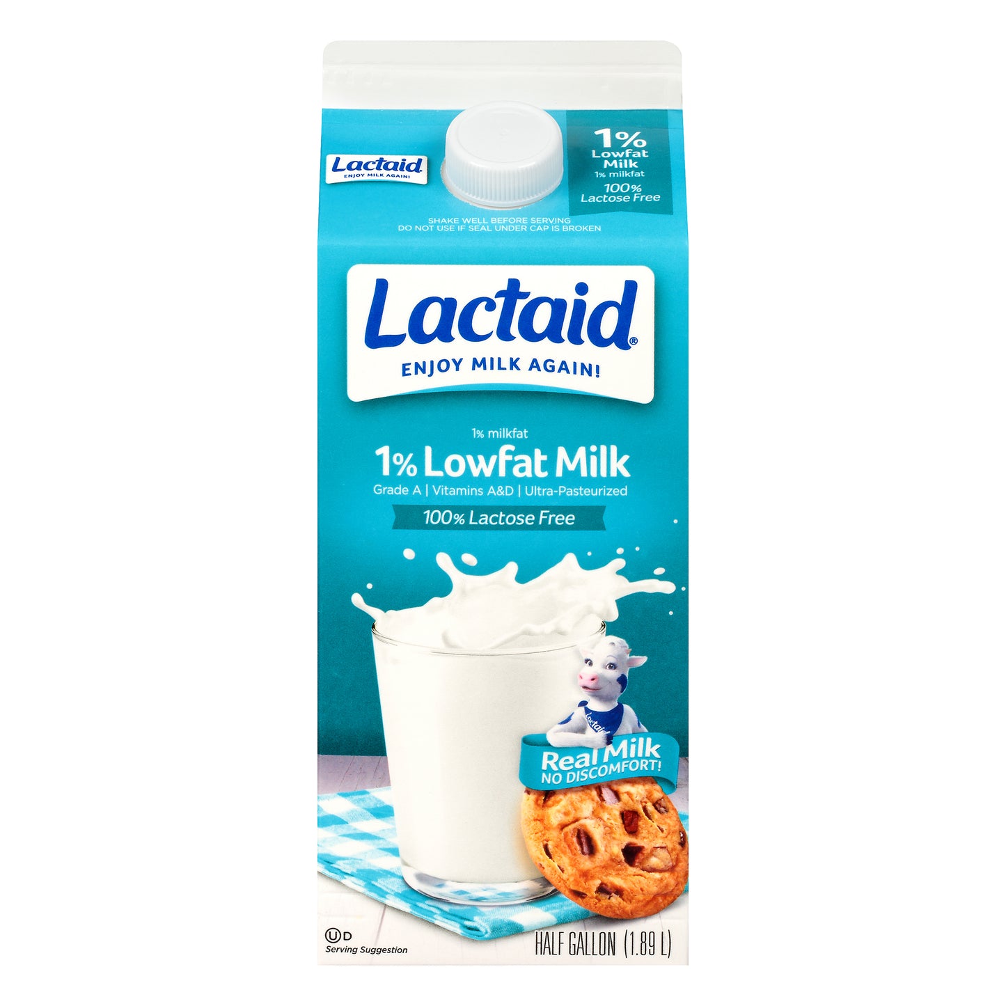 Lactaid® 1% Lowfat Milk 0.5 gal. Carton